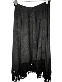 Lucky & Blessed Black Fringe Skirt nwt