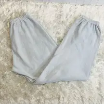 Wildfox Pale Blue Fleece Joggers Sweatpants Loungewear Sz Medium