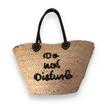 Do not disturb straw picnic beach large tote