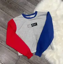 Colorblock Cropped Sweater