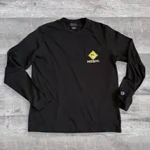 Champion Missouri Tigers Long Sleeve Stadium T Shirt Large Black Mizzou Football