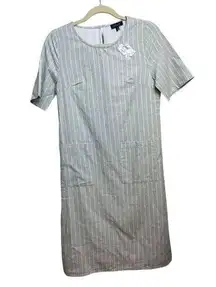 Roolee Grey White Plaid Shift Dress NWT Sz. S