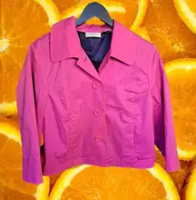 Studio‎ Works Petite Pink Blazer/Lightweight Jacket 3/4 Sleeve Size LP