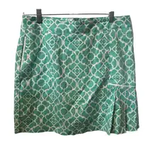 Peter Miller Cotton Teal & White Pattern Size 10 Skort.