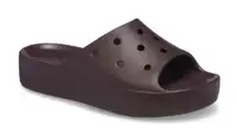 Crocs Classic Platform Slides Dark Cherry