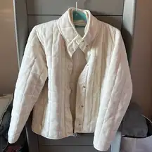 Cream Quilt Button Jacket