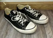 Converse All Star Black Low Top Lace Up Tennis Shoe Sneaker Y2K Women 11 Mens 9