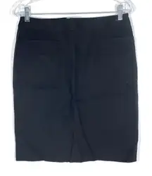 Halogen Black Pencil Skirt Womens 6 Zip Back Lined Classic Career Professional