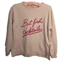 Wildfox But First Cocktails Pink Sweatshirt