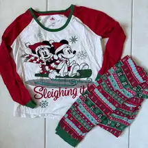 Disney Store Mickey Mouse Minnie Mouse Christmas Pajamas women’s size M
