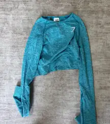 vital seamless long sleeve crop top size small
