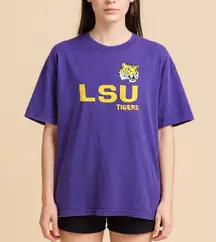 LSU Tigers Purple Graphic T-Shirt Size Large