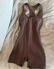 Brown workout romper