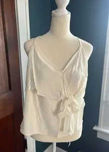 Topshop NWT Cream Bow Top