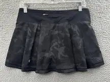Lululemon Pace Rival Skirt Skort Black Incognito Camo Multi Tennis Women's 6