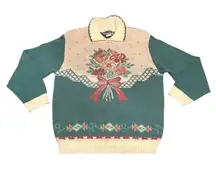 ⭐️Vintage Grannycore‎ Floral Flowers Sweater Cape Cod Sportswear Womens Medium