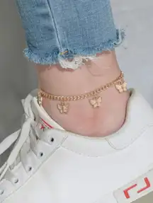 Gold Butterfly Anklet
