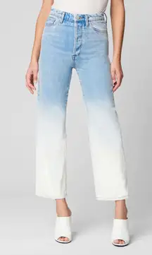 BLANK NYC The Baxter Toned Down Ombre Cropped Straight Leg Jeans 25" NWT