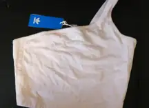 NWT Adidas Originals Tennis Luxe Asymmetric Light Pink Crop Tank Size M