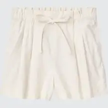 Uniqlo Women's Off White Linen Cotton Shorts Size S LIKE NEW