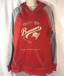 Majestic  Tampa Bay Bucs Graphic Distressed Hoodie women sz XL