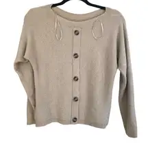 Rachel Zoe Tan Button-Up Cardigan