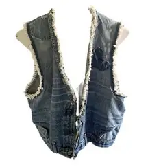 One of a Kind Boho Hippy Woodstock Denim Vest