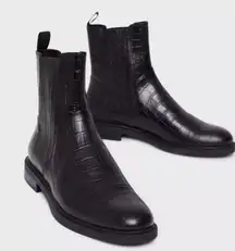 Vagabond  Amina Croc Boots Leather