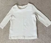 COS Waffle Knit Top Ivory - M