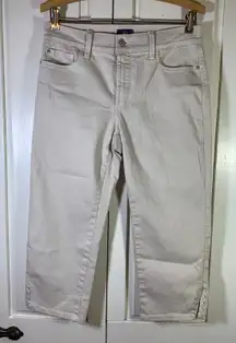 NYDJ Womens Size 6 Lift Tuck Technology Crop Pants Stone Casual