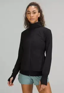 Lululemon Sight Seen Black Zip Mock Neck Drawstring Waist Windbreaker Jacket 4