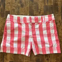TOMMY HILFIGER Red & White Plaid Shorts Size 10  NWT