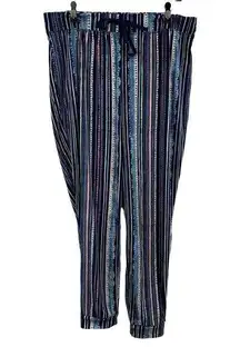 Cuddl Duds Fleece Striped Lounge Pant Size Large