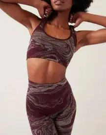 Athleta Spiced Cabernet Aurora Sports Bra Size XS