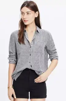 Madewell Oversized Boyshirt Mini Gingham Check XS‎