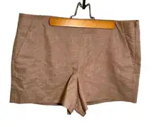 Loft Metallic Tweed Shorts Beige Silver