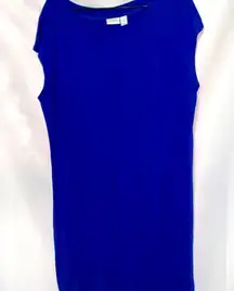 Chico's Royal Blue Knit DRESS WO SIZE 16/XL(Chicos 3)MADE IN USA CASUAL DRESSY
