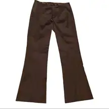 NWT Brown Stretch “Cotton Sateen” Flat Waist Pants Size 6L