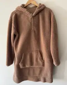 Koolaburra by UGG Cozy Sherpa Plush Tunic Lounger Amphora Brown Tan