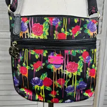 BETSEY JOHNSON (LUV BETSEY) Dripping Roses Crossbody Bag Black/Multi-OS