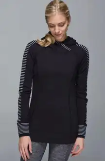 Think Fast Hoodie Parallel Stripe Black White sz 2⚡️