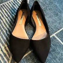 Audrey Brooke Black Velvet Pointed Flats