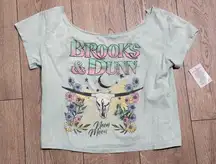Brooks & Dunn Neon Moon Graphic T-Shirt Short Sleeve Womens Small S Country NEW