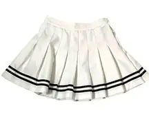 Sailor pleated tennis mini skirt white black XS cosplay Halloween