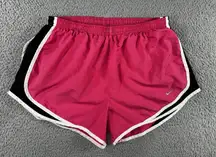 Nike Running Shorts Women Large Two Tone Lined Swoosh‎ Logo Athletic Workout Y2K