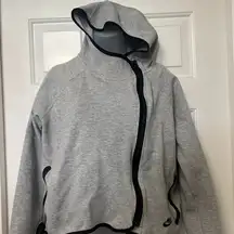 Nike Gray Hooded Running Zip-Up Sweatshirt