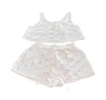 Wild Fable beige lace swim coverup crop top and bottom set Size XS