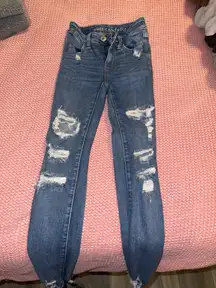 American Eagle Jeans Skinny Ripped High-Rise