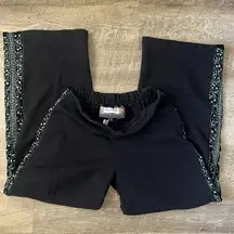 Vintage Collection Embroidered Black Sweat Pants Size Small