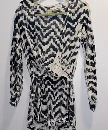 Blue Life Black and White Tie-Dye Top